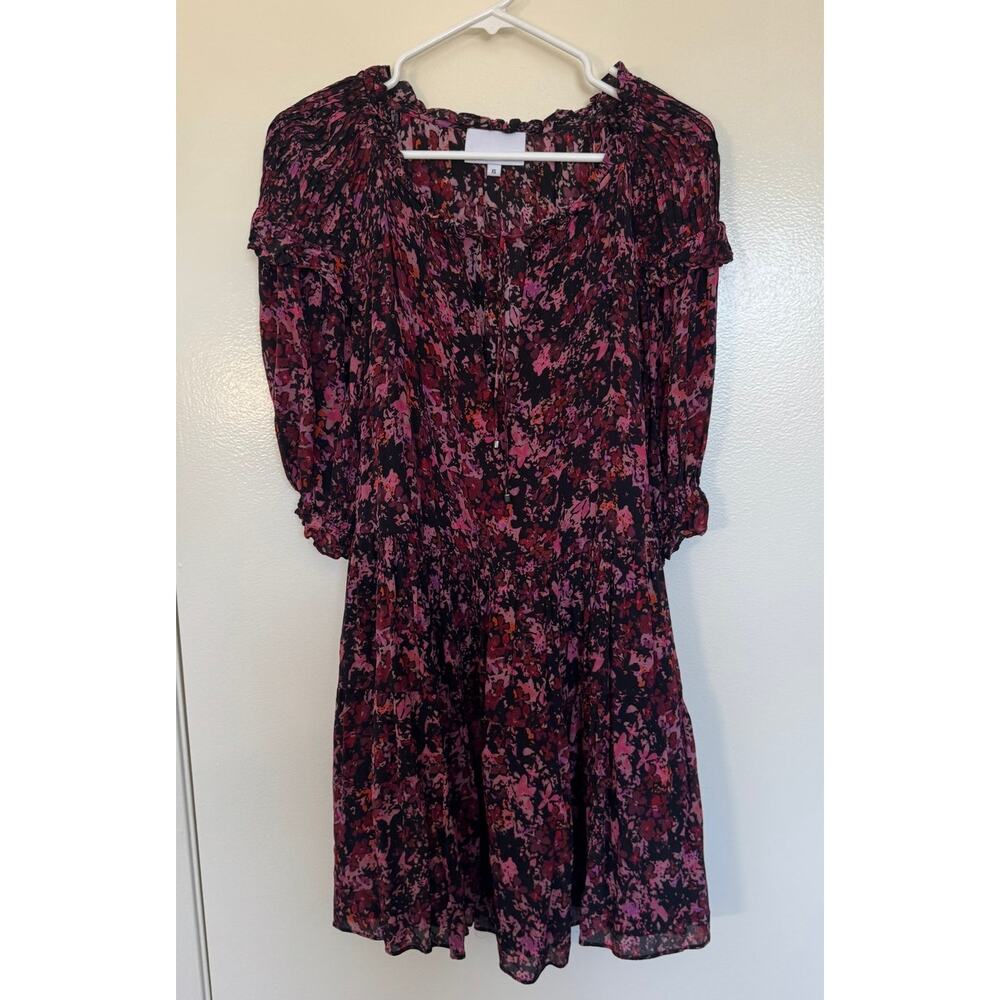 Gilner Farrar Baby Doll Mini Dress in Midnight Floral Size XS